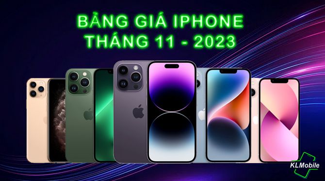 Bang gia iphone T1123