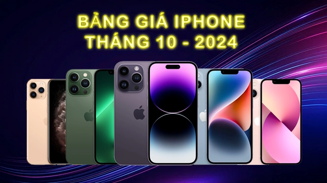 bảng giá iphone T10-2024