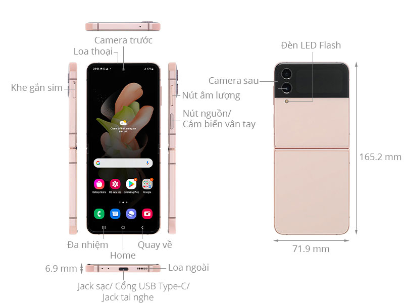 Samsung Galaxy Z Flip4 5G – Dot pha thiet ke gap sang trong