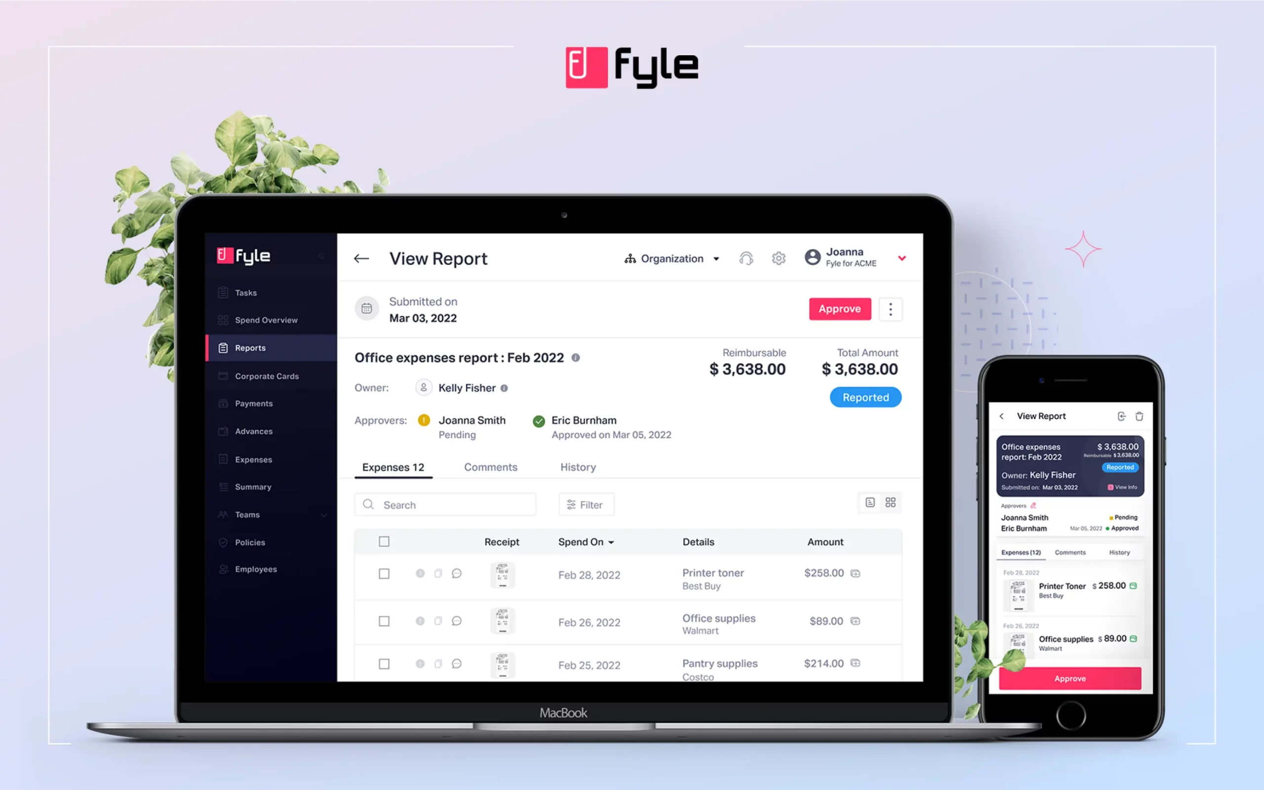 Fyle – Ung dung quan ly chi phi ca nhan va doanh nghiep thong minh tren iPhone