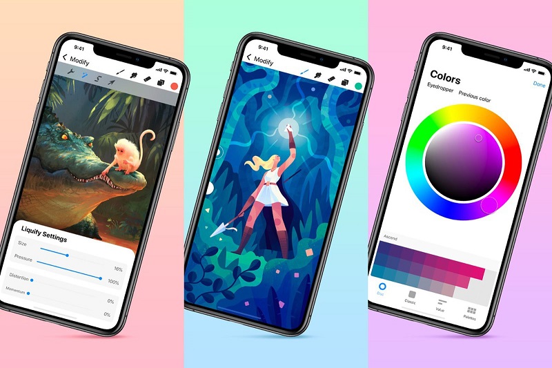 Procreate tren iPhone: Ung dung ve ky thuat so chuyen nghiep trong tam tay