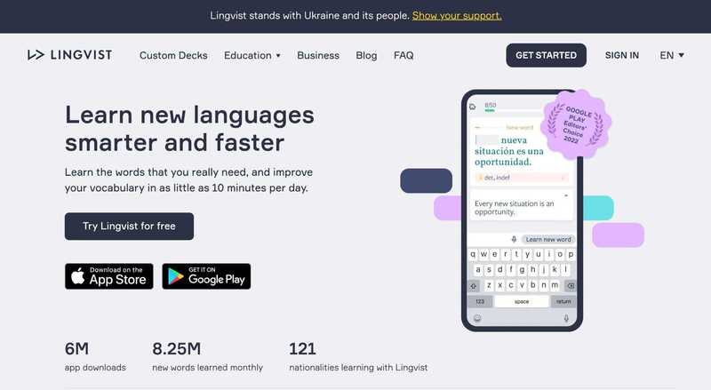 Lingvist – ung dung hoc ngoai ngu duoc thiet ke dua tren cong nghe tri tue nhan tao, mang den trai nghiem hoc tap thong minh va toi uu