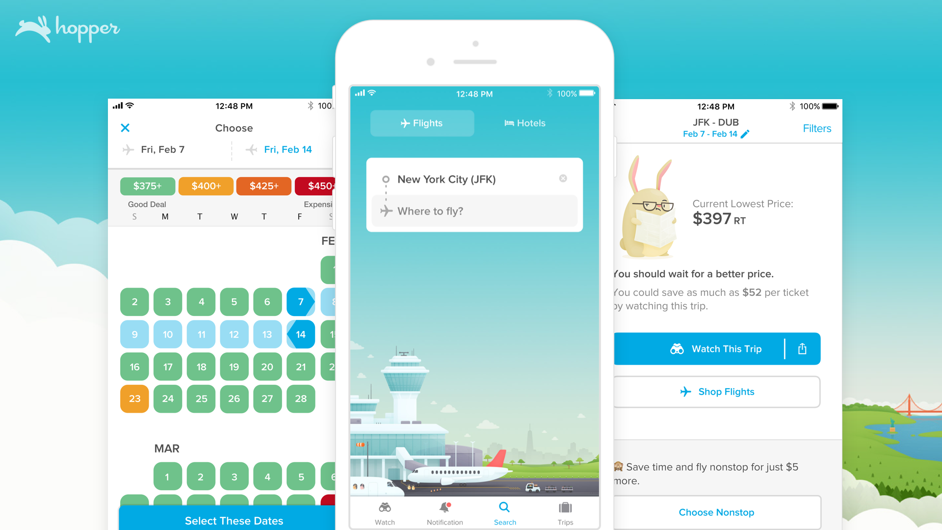 Ung dung Hopper tren iOS: Tro ly dat ve thong minh giup tiet kiem chi phi du lich