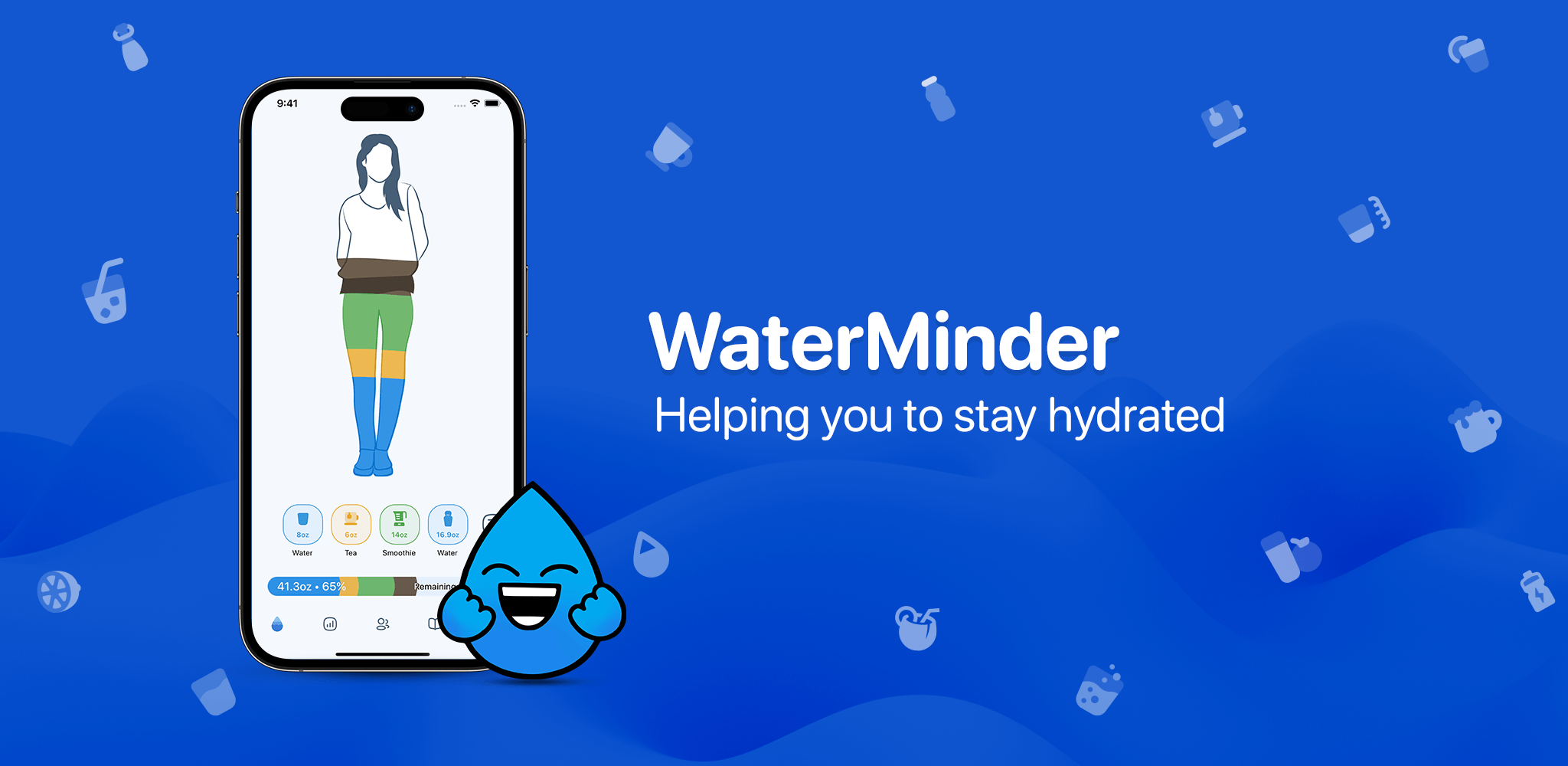 WaterMinder – Ung dung nhac uong nuoc hieu qua tren iPhone giup cai thien suc khoe moi ngay
