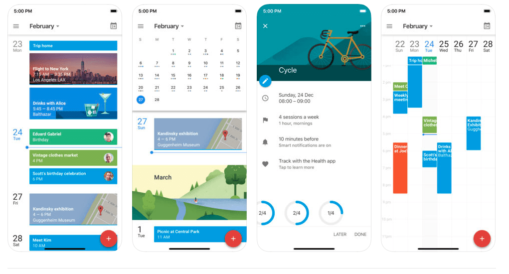 La mot ung dung cua Google, Google Calendar tren iPhone cam ket bao mat du lieu ca nhan cua nguoi dung. Moi su kien va lich trinh deu duoc ma hoa va chi co nguoi dung moi co quyen truy cap hoac chia se thong tin do
