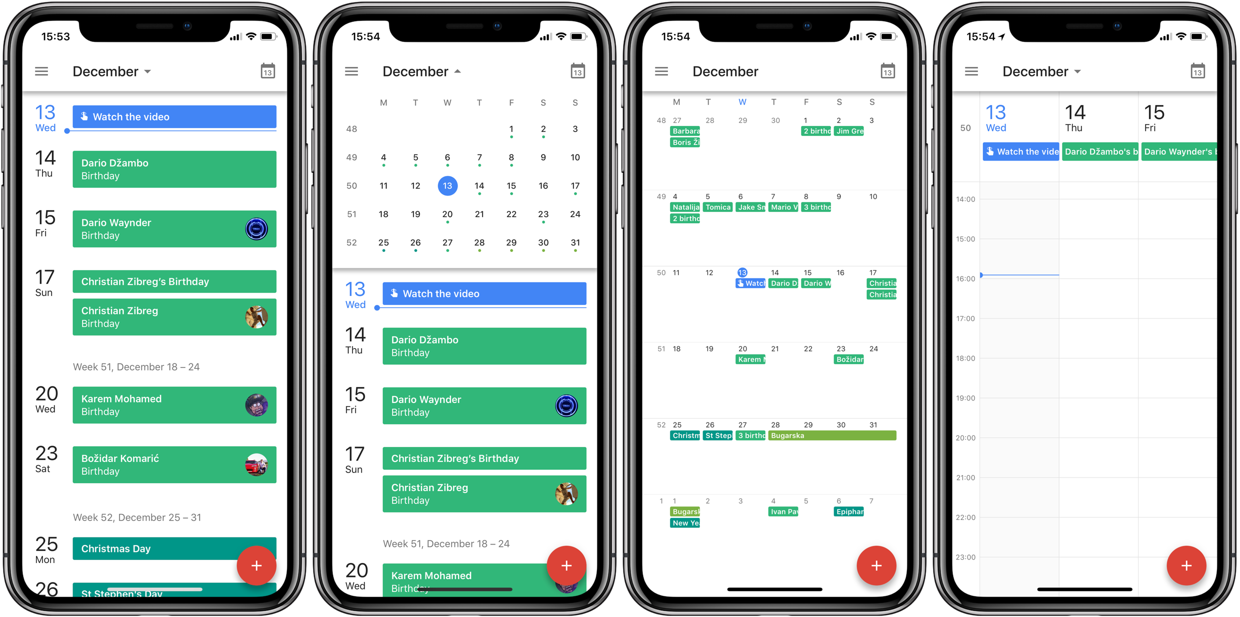 Google Calendar tren iOS duoc thiet ke voi giao dien hien dai, toi gian va than thien voi nguoi dung. Tong mau sang, bo cuc ro rang, cung kha nang hien thi linh hoat theo ngay, tuan, thang hoac lich bieu giup nguoi dung nhanh chong nam bat toan bo ke hoach ca nhan hoac cong viec
