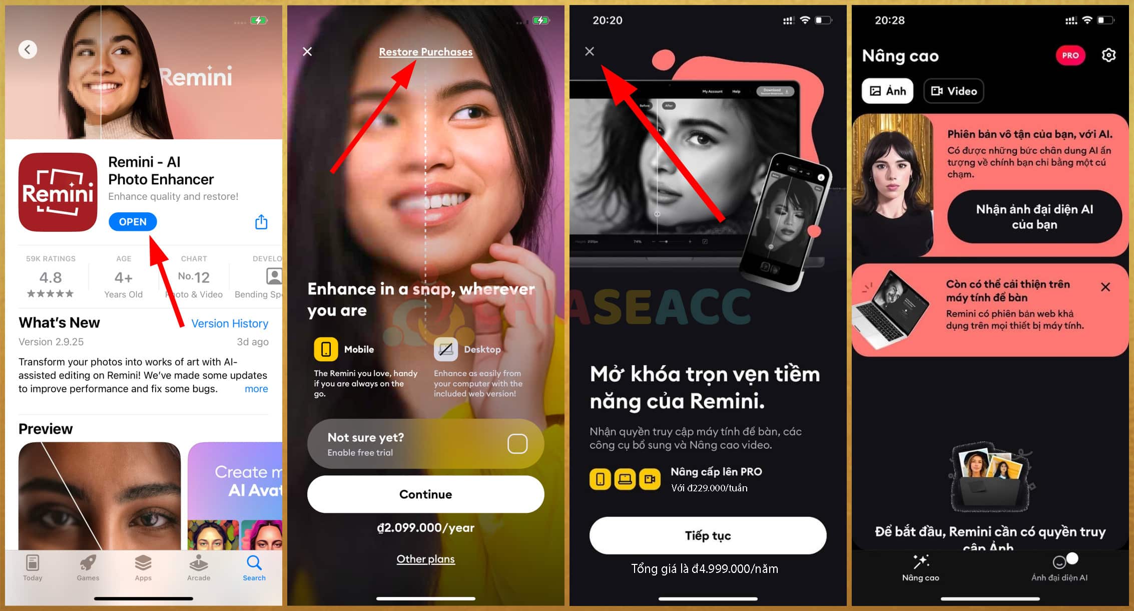 Ung dung Remini AI tren iOS: Nang tam anh chup voi cong nghe tri tue nhan tao