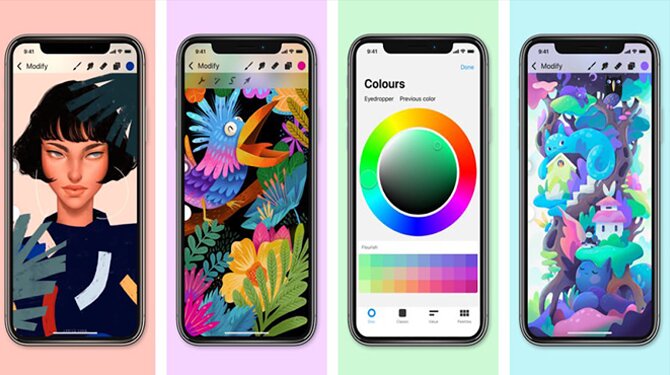 Procreate tren iPhone: Ung dung ve ky thuat so chuyen nghiep trong tam tay