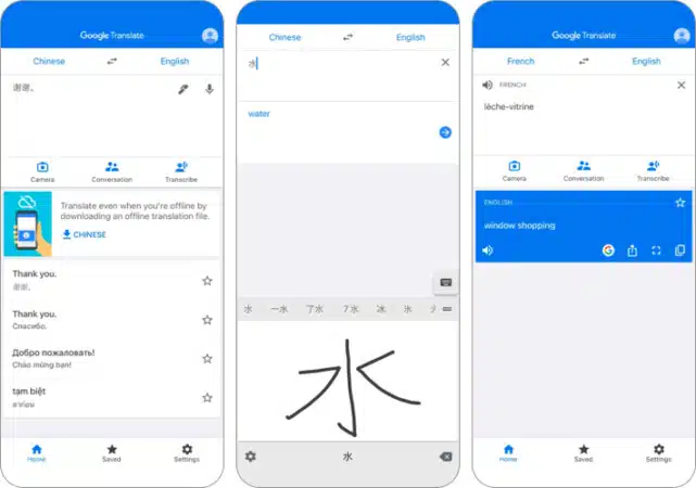 Google translate trên iPhone