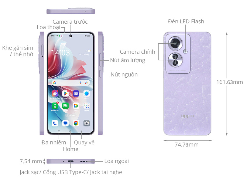 OPPO Reno11 F 5G la mot chiec smartphone hoi tu day du nhung yeu to ma nguoi dung hien dai can
