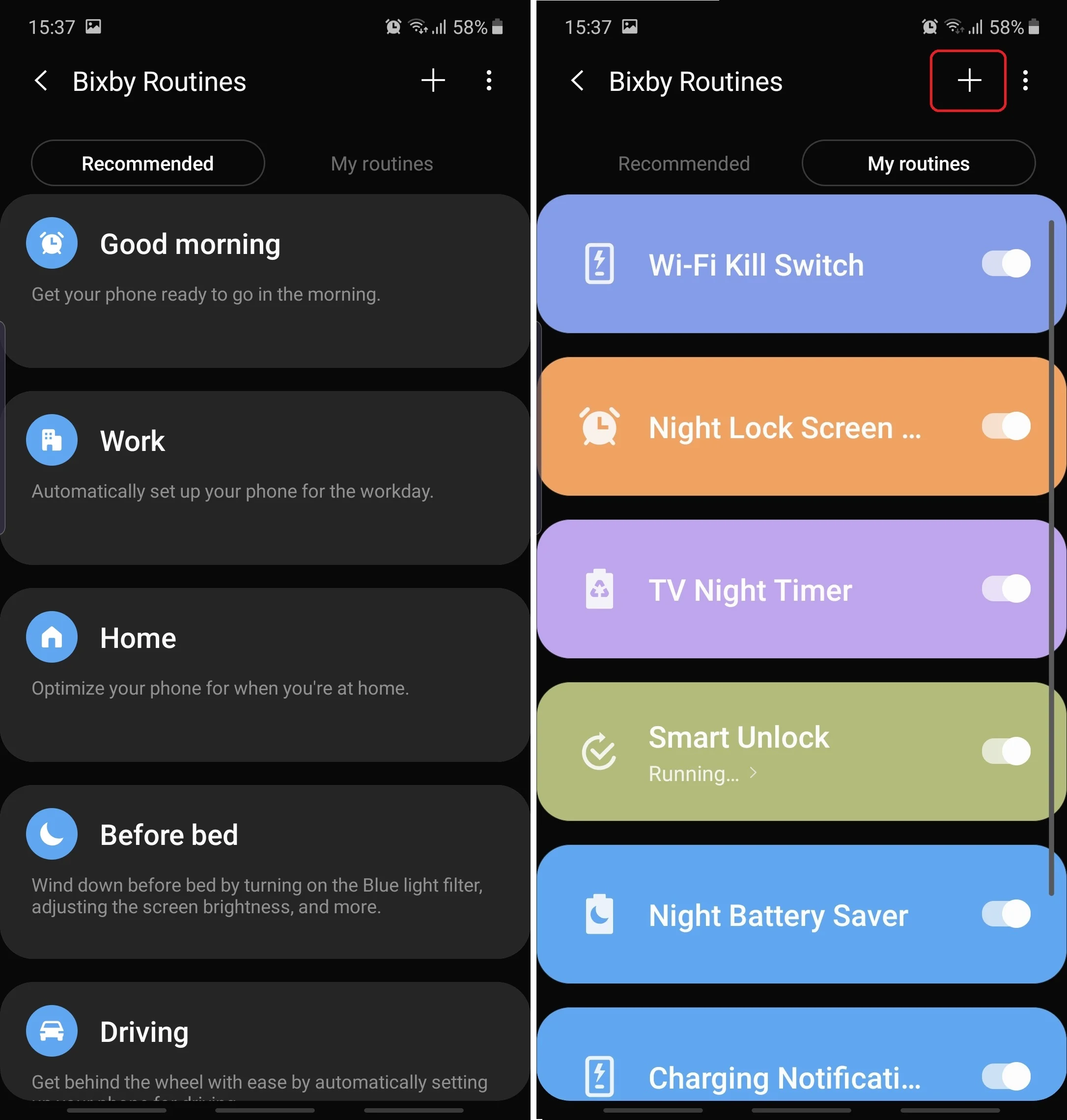 Bixby Routines la mot tinh nang duoc tich hop san tren nhieu thiet bi Samsung Galaxy chay he dieu hanh Android