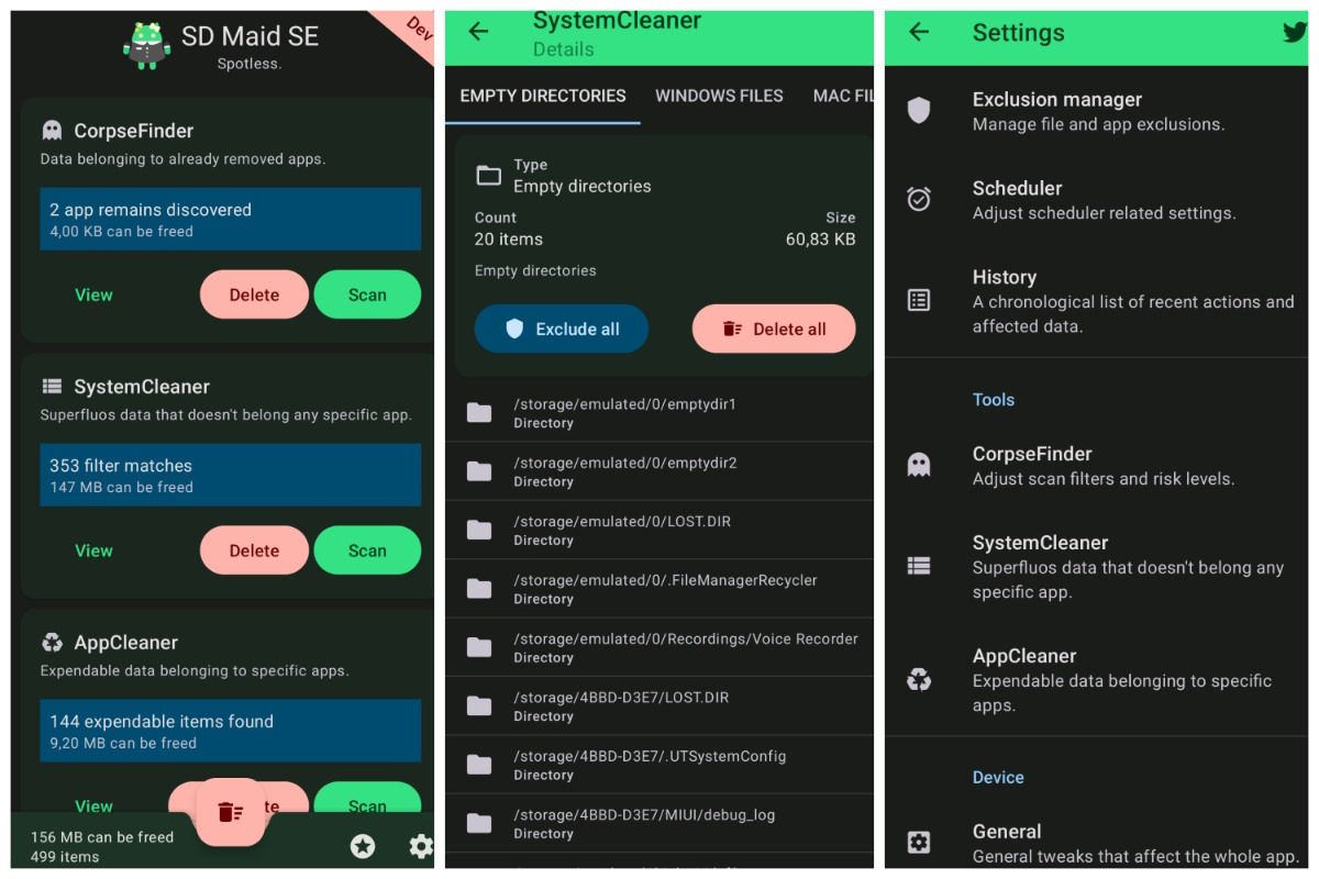 SD Maid la mot ung dung quan ly he thong va don dep bo nho danh cho thiet bi Android, duoc phat trien de giup nguoi dung kiem soat hoan toan khong gian luu tru cua minh