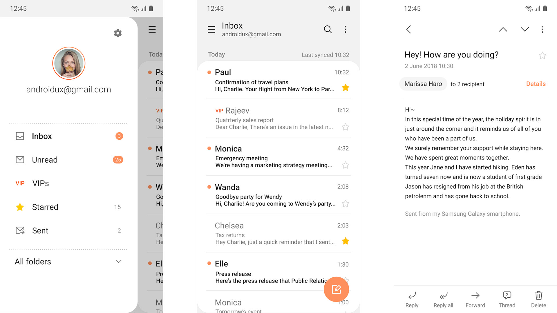 Samsung Email la giai phap quan ly email toan dien, dang tin cay va than thien voi nguoi dung