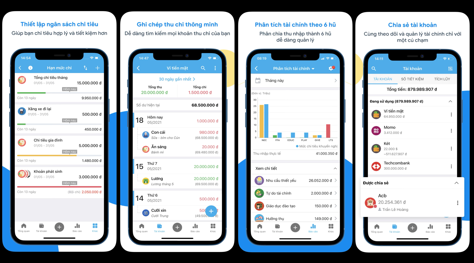 Ngay tu lan dau mo ung dung tren iPhone, MISA Money Keeper chao don nguoi dung bang mot giao dien truc quan, ro rang va de su dung. Cac danh muc nhu "thu nhap", "chi tieu", "ghi no", "bao cao", "ngan sach" duoc thiet ke khoa hoc, giup nguoi dung de dang theo doi va nhap lieu chi voi vai thao tac cham
