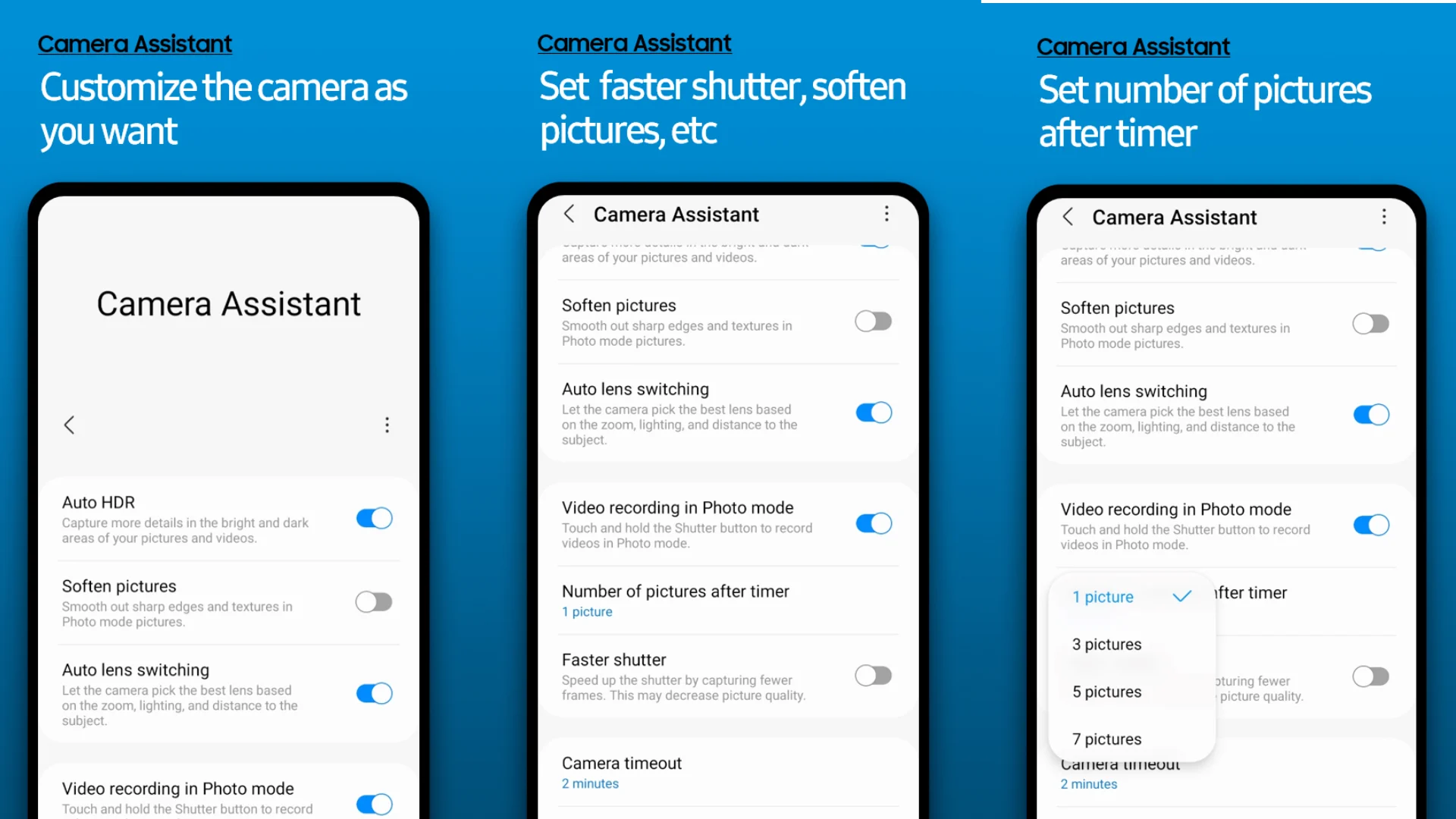 Camera Assistant la mot module mo rong nam trong he sinh thai Good Lock cua Samsung, danh rieng cho cac thiet bi Galaxy chay Android One UI phien ban moi