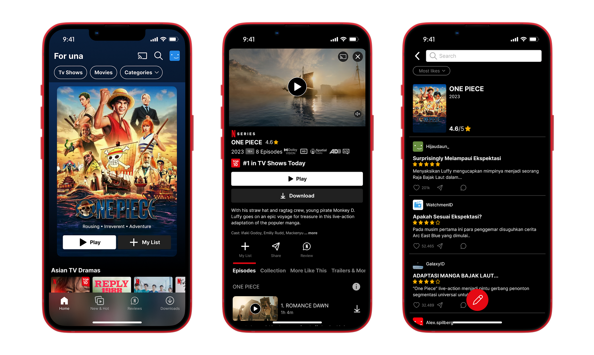 Ung dung Netflix tren Android co thiet ke hien dai, de su dung, voi cac danh muc duoc sap xep thong minh, truc quan