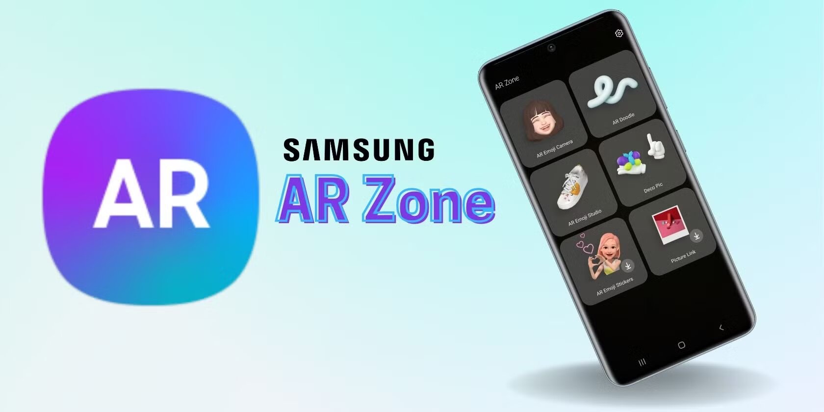 AR Zone la mot ung dung duoc cai san tren nhieu thiet bi Samsung Galaxy chay Android, cho phep nguoi dung tan dung cac tinh nang thuc te ao tang cuong thong qua camera cua dien thoai