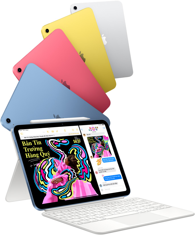 iPad Gen 11 tiep tuc phat huy ngon ngu thiet ke vuong vuc hien dai tu the he truoc, nhung duoc tinh chinh de mang lai cam giac sang trong va tien dung hon