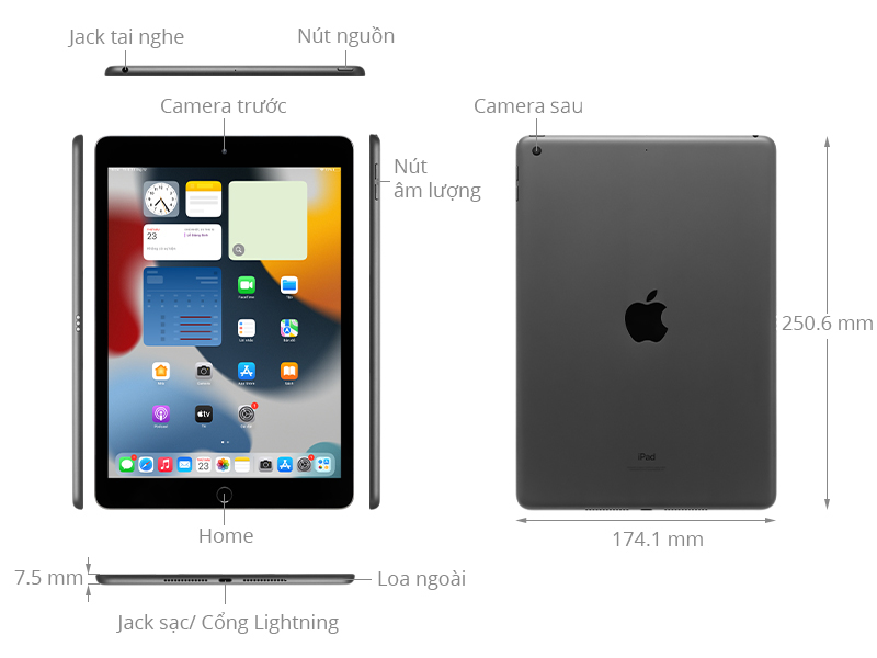 iPad Gen 9 la mau may tinh bang hoan hao danh cho nguoi dung pho thong dang tim kiem su ket hop giua hieu nang on dinh, man hinh lon, ho tro phu kien thong minh va gia ca hop ly