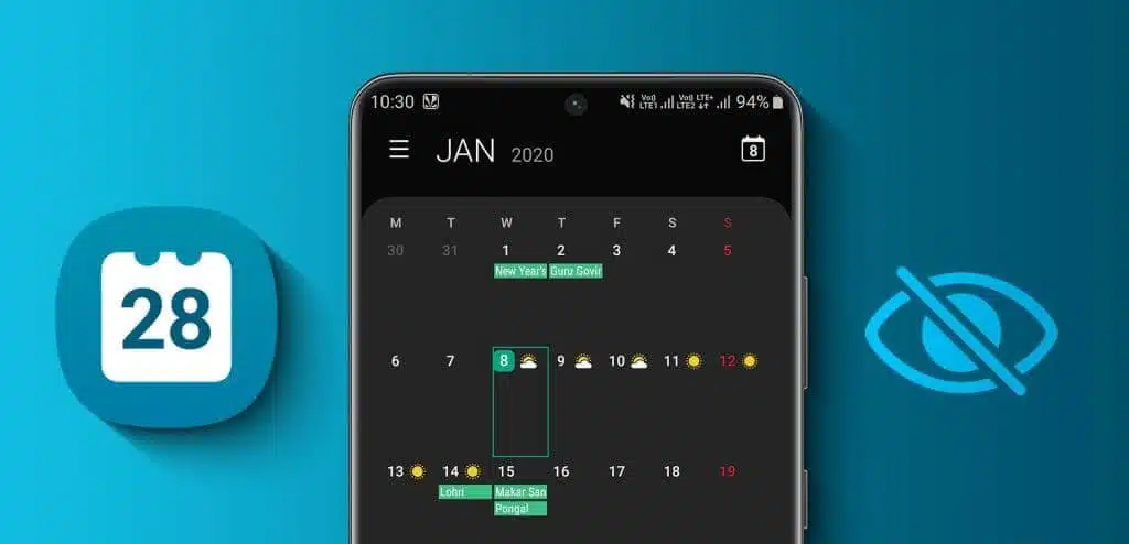Samsung Calendar la ung dung lich ly tuong danh cho nguoi dung Android, dac biet la trong he sinh thai Samsung Galaxy