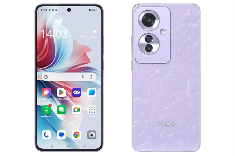 OPPO Reno11 F 5G gay an tuong manh ngay tu cai nhin dau tien nho thiet ke sieu mong chi 7.54mm va trong luong nhe khoang 177g