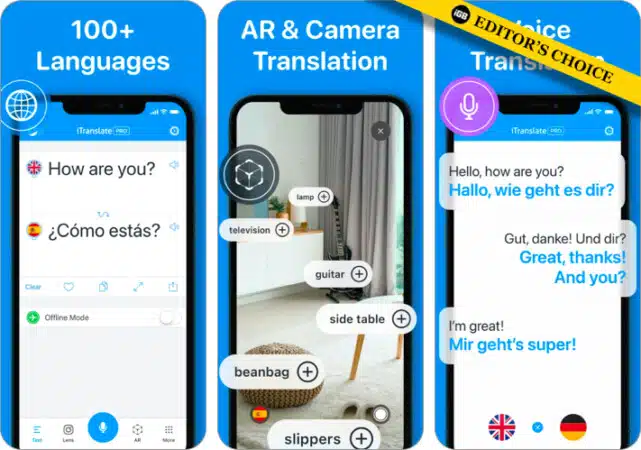 iTranslate trên iPhone