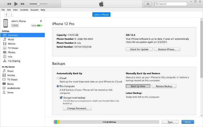 chuyen du lieu qua iTunes