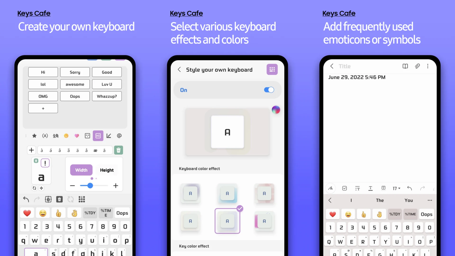 Keys Cafe la mot ung dung tien ich nam trong bo Good Lock cua Samsung, cho phep nguoi dung tuy bien ban phim Samsung (Samsung Keyboard) theo nhieu cach sang tao va doc dao