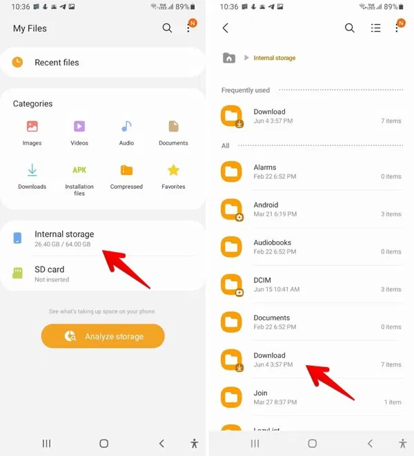 Ngay khi mo ung dung Samsung Files, nguoi dung se duoc chao don bang mot giao dien than thien va de thao tac