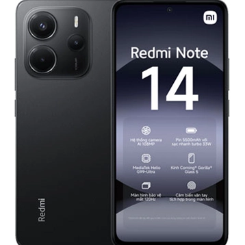 Xiaomi Redmi Note 14 màu đen